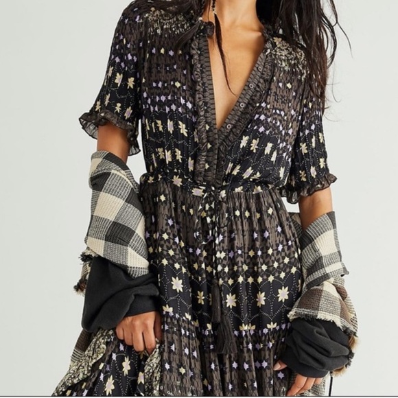 ⭐️NWT Free People Rare Feeling Pleated Maxi Dress⭐️ - Picture 4 of 11